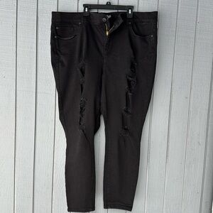 Torrid Black Distressed Pant Size 26R